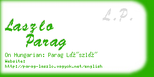 laszlo parag business card